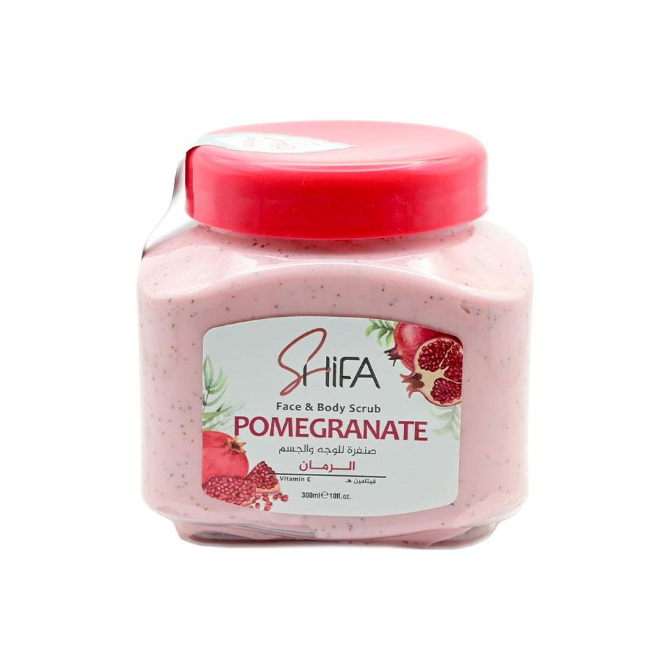 Shifa Face & Body Scrub with Pomegranate for Exfoliation & Skin Renewal 500ml