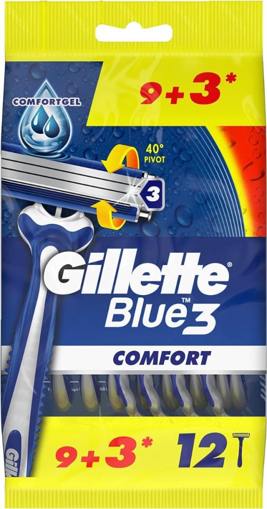 Gillette Disposable Razors Blue 3 Comfort 9+3 Pcs