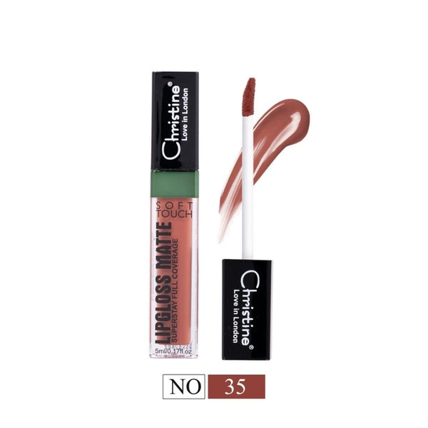 Christine Matte Liquid Lipstick, Shade 35, Waterproof, Long-Wear