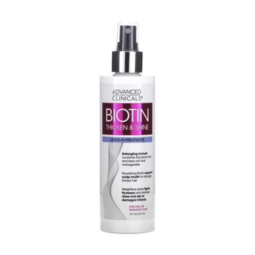 Advanced Clinicals Biotin Hair Thickening Spray for Volume and Strength, 237ml