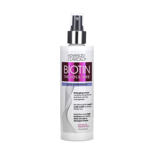 Advanced Clinicals Biotin Hair Thickening Spray for Volume and Strength, 237ml