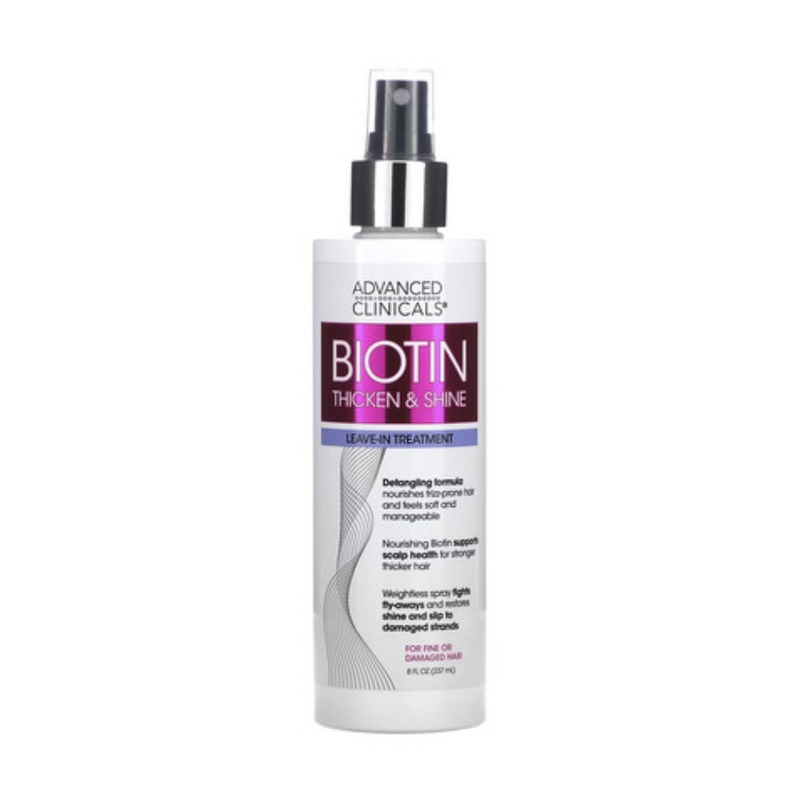 Advanced Clinicals Biotin Hair Thickening Spray for Volume and Strength, 237ml