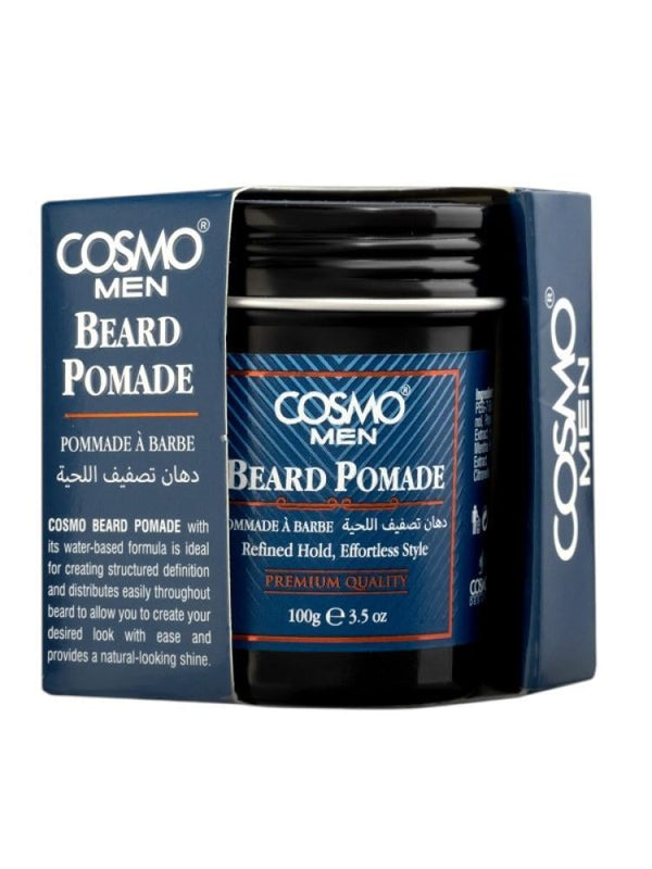 Cosmo Men's Beard Styling Pomade - Natural Finish - 100g