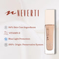 Neverti Natural Glow Foundation, Moisturizing, Light-to-Medium Coverage, 010 Chestnut