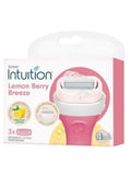 Intuition Razor Refills Lemon & Raspberry Schick 3 Count