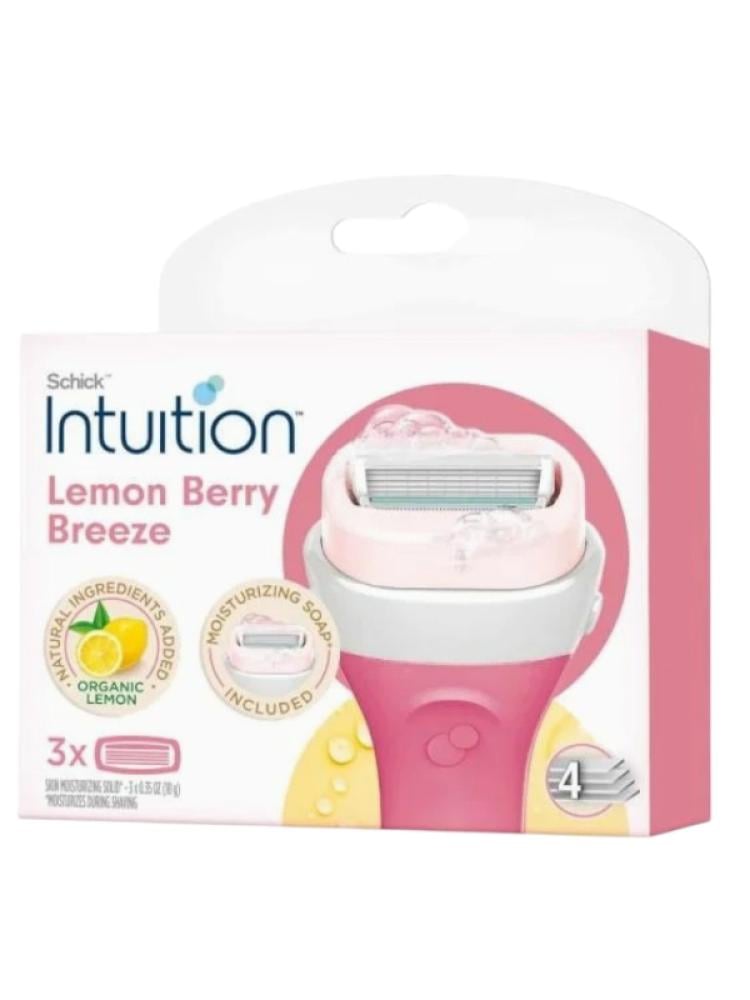 Intuition Razor Refills Lemon & Raspberry Schick 3 Count