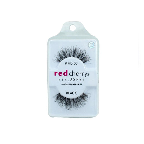 Buy False Eyelashes Natural Look HD 03 Black Red Cherry 1 Pair