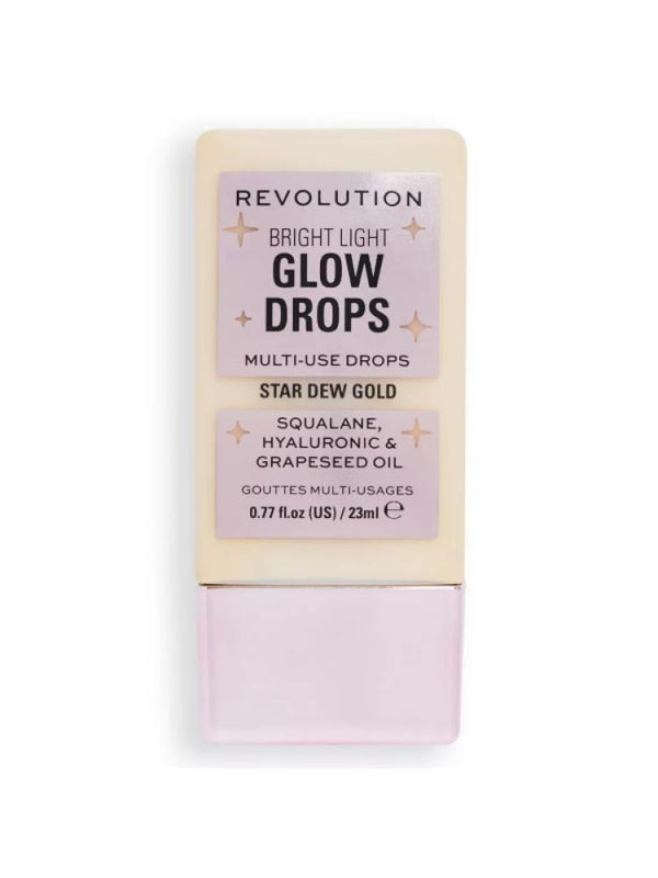 Revolution Liquid Highlighter Glow Bright Light Drops Golden Star Dew 15ml