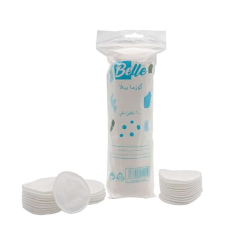 Cosma Bella Makeup Cotton Pads, 100% Pure Cotton, 80 Count