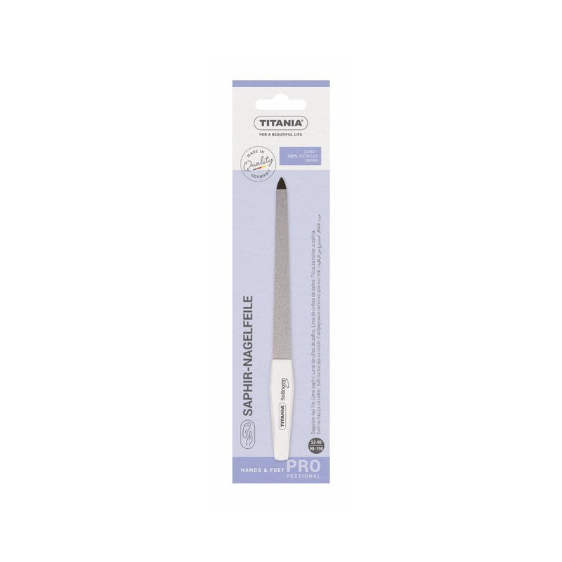 Titania Long Nail File, Dual-Sided, For Natural, Acrylic, and Gel Nails