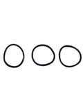 Hair Elastics for Thin Hair Black Plastic Salon System 50 Pack