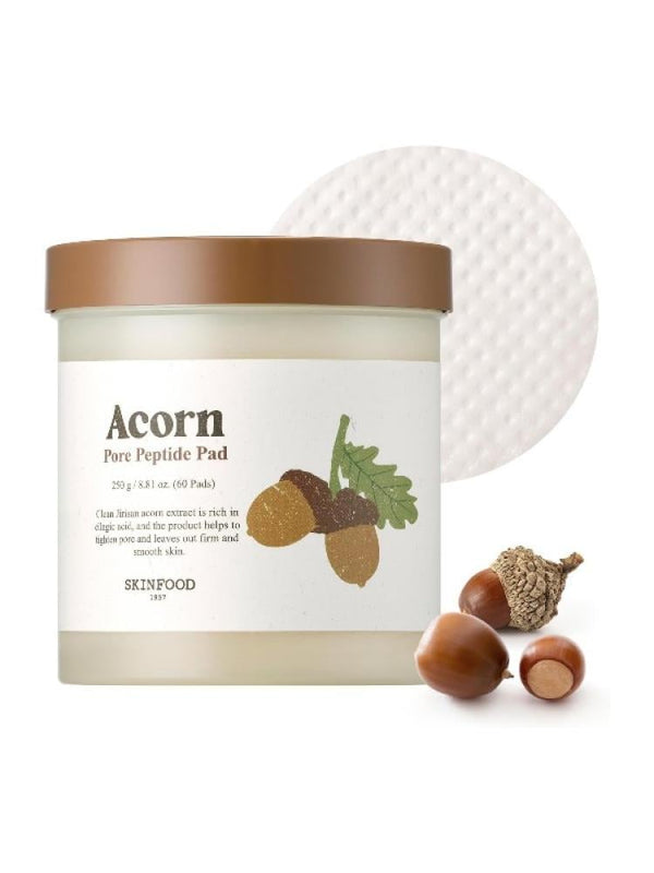 Skin Food Acorn & Peptide Pore Care Cotton Toner Pads - 60 Count