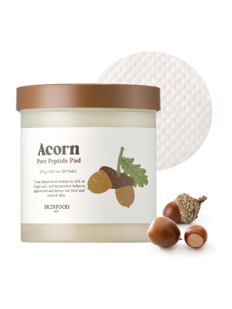 Skin Food Acorn & Peptide Pore Care Cotton Toner Pads - 60 Count