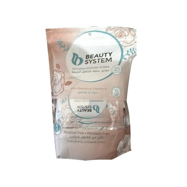 Beauty System Feminine Wipes Refreshing Intimate Area Wipes 25 Count