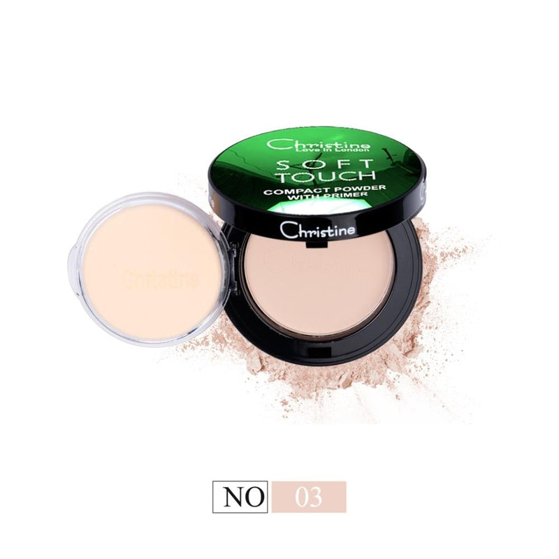 Christine Soft Touch Pressed Powder 03, 12 ml, Matte Finish