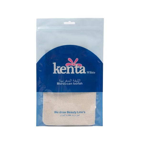 Moroccan Loofah Exfoliating Body Scrub Kenta White 1pc