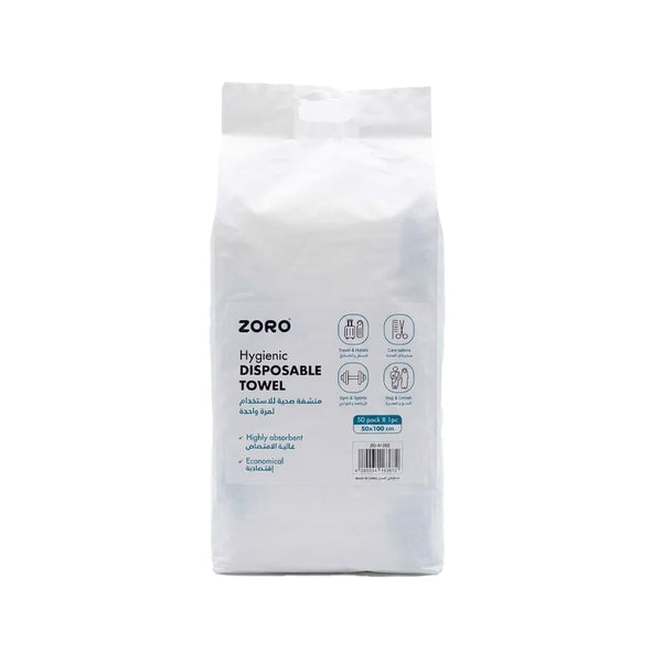Disposable Towels for Travel 50x100cm Soft Absorbent Zoro 50 Pack