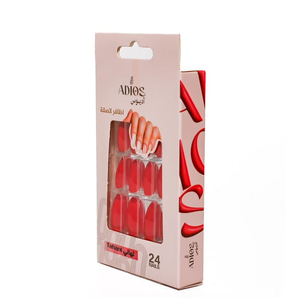 Adios Tahani Reusable Adhesive Nail Stickers, 24 Pieces