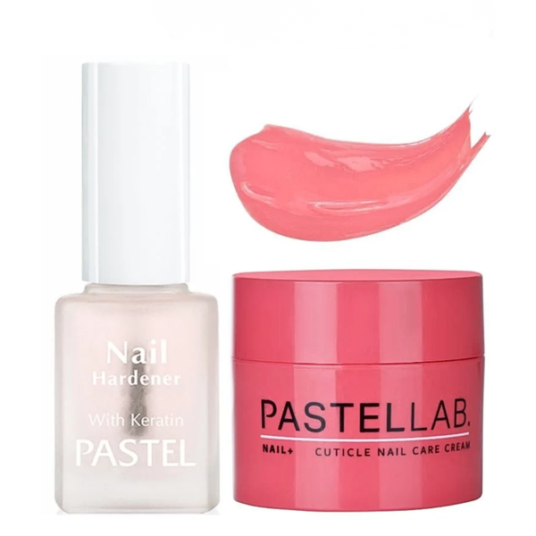 Pastel Natural Glow Nail Care Set - Keratin, Calcium, Cuticle Cream for Strong Nails