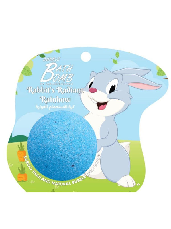 Rainbow Bath Bomb Rabbit Radiant Bubbles Saboo 100g