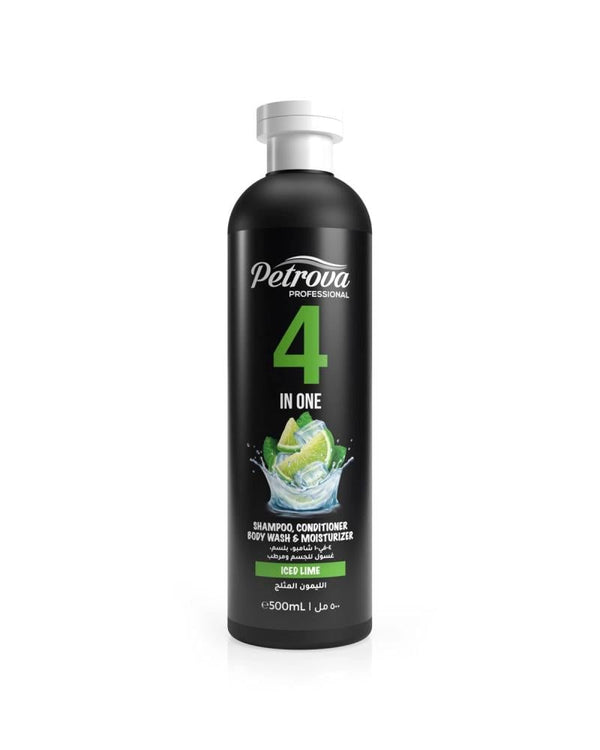 4-in-1 Wash Iced Lime Shampoo Conditioner Body Wash Moisturiser PETROVA 500ml