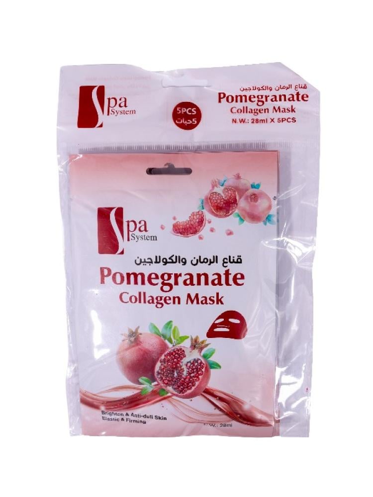 Spa System Pomegranate & Collagen Face Mask - 5x28ml