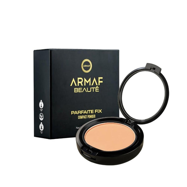 Armaf Parfait Fix Pressed Powder, Matte Finish, Warm Beige 04