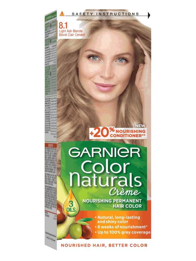 Ash Blonde Hair Color Light Ash Blonde 8.1 Garnier 100ml