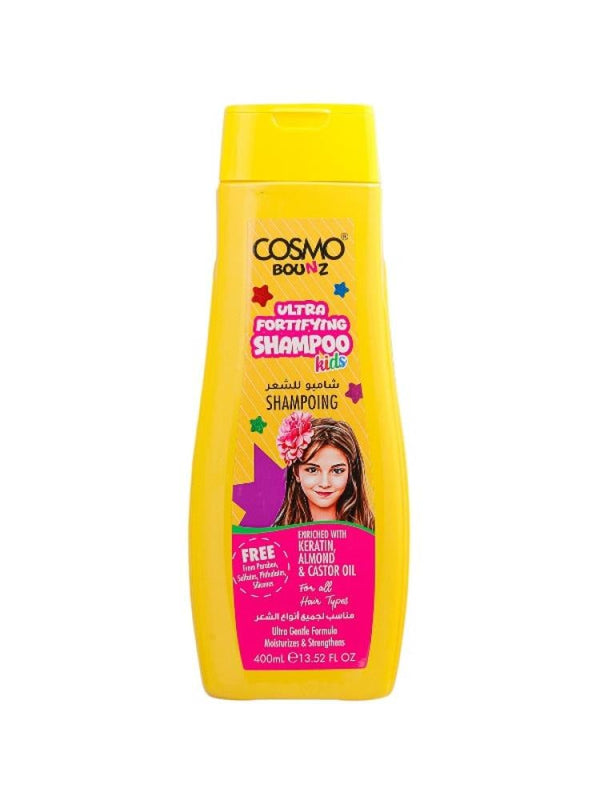 Cosmo Bounz Ultra Fortifying Kids Shampoo with Keratin, Almond & Castor Oil - 400ml