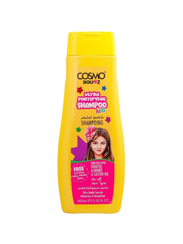 Cosmo Bounz Ultra Fortifying Kids Shampoo with Keratin, Almond & Castor Oil - 400ml