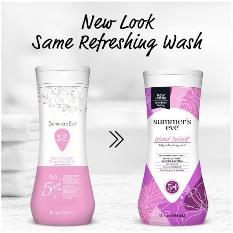 Summer's Eve Island Splash Intimate Wash, pH Balanced, 444ml