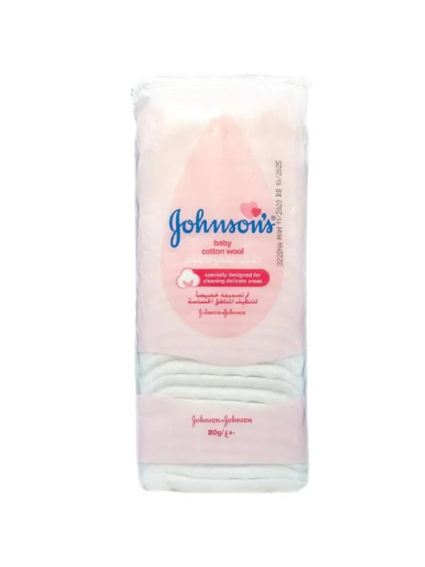 Baby Cotton Wool Gentle Facial Cleansing Johnson's 80g
