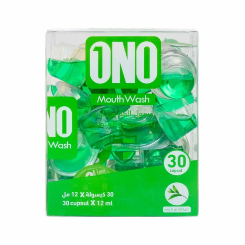 Mouthwash Capsules Green Tea Flavor Travel-Friendly 1ONO 30 Capsules 12ml