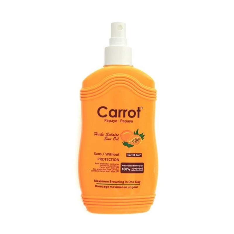 Carrot Sun Papaya Tanning Oil Spray, 200ml, Fast-Absorbing
