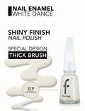 White Nail Polish Bright Shine Quick Dry Flormar 11ml