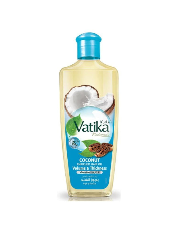Vatika Coconut Enriched Hair Oil - Coconut, Castor Oil, Henna, 200ml