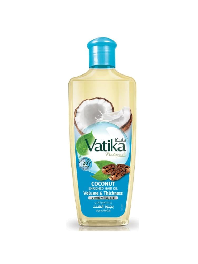 Vatika Coconut Enriched Hair Oil - Coconut, Castor Oil, Henna, 200ml