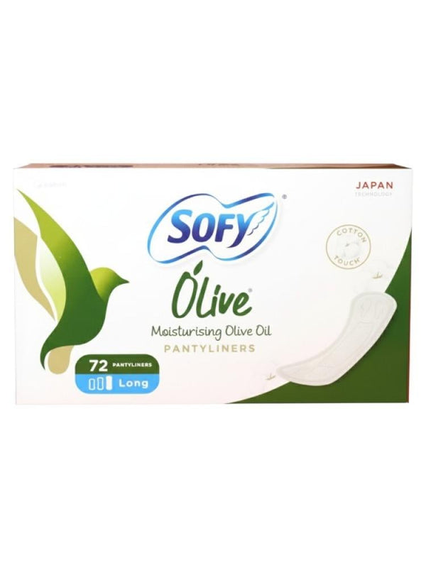 Sofy Moisturizing Olive Oil Sanitary Pads Long Size - 72 Count