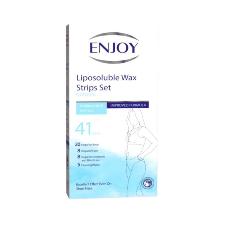 Enjoy Hair Removal Wax Strips for Normal Skin, 41 Count