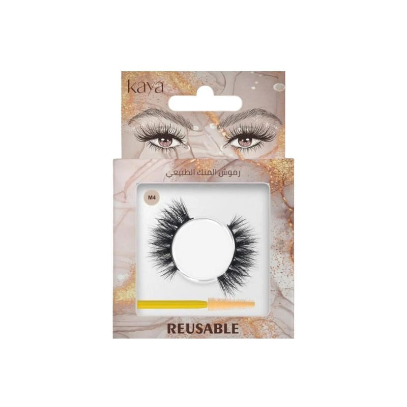 Kaya Natural Mink Eyelashes M4 100% Siberian Mink Hair Reusable