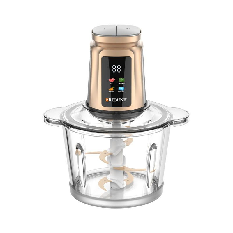 Rebune Electric Meat and Vegetable Grinder, 3 Liter, 500 Watt, Digital Display