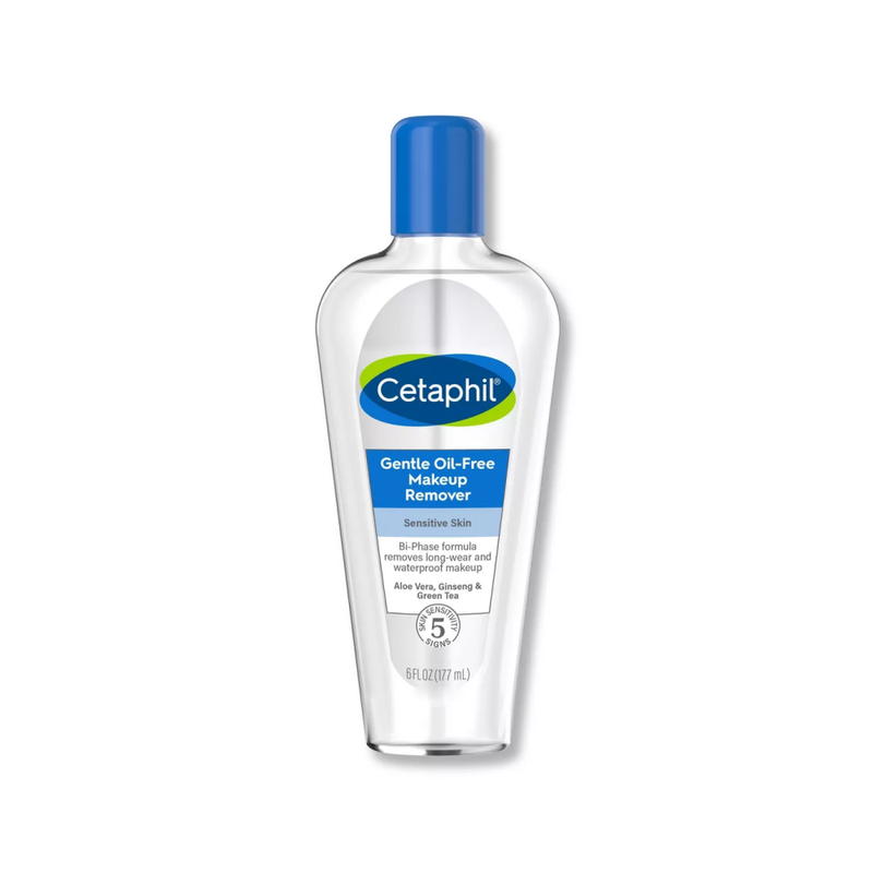 Cetaphil Gentle Oil-Free Makeup Remover, Face and Eye, 177ml
