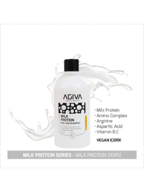 Milk Protein Shampoo for Dry Damaged Hair Restorative Agiva 500ml