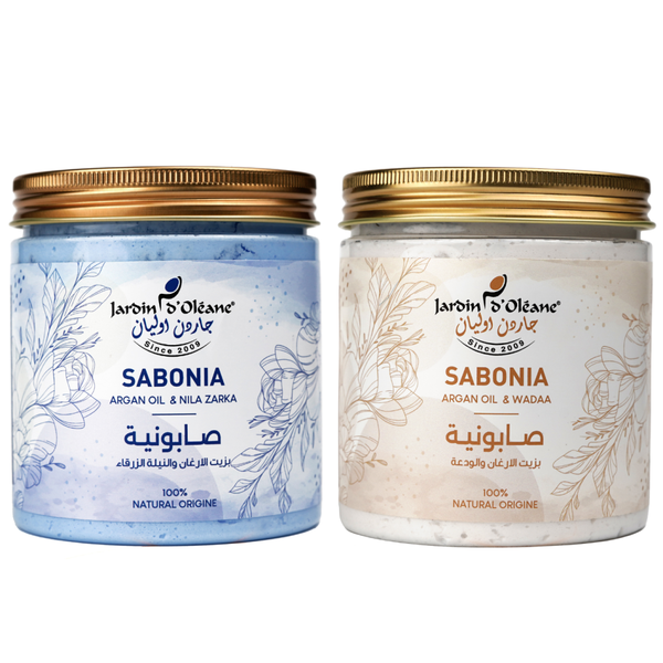 Garden Olian Indigo & Cowrie Shell Soap Set with Argan Oil - 450g