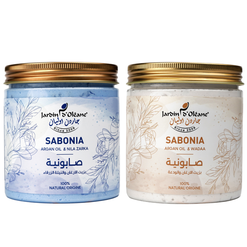 Garden Olian Indigo & Cowrie Shell Soap Set with Argan Oil - 450g