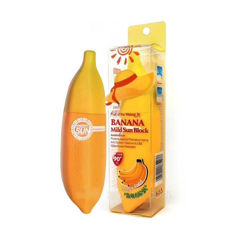 Children's Sunscreen SPF 90 Banana Extract Mild Fruit Of The Wokali 80ml