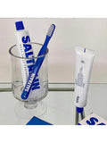 Saltrain Grey Salt Toothpaste Travel Kit, Blue Toothpaste & Toothbrush, 30g
