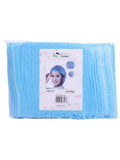 Disposable Hair Caps Blue Salon System 100 Pcs