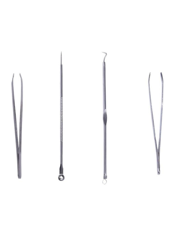 Salon System 4-Piece Facial Cleansing & Tweezers Set