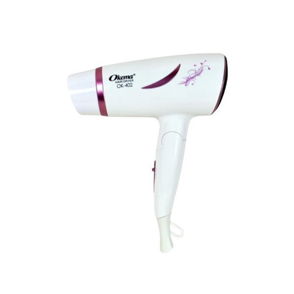 Okema Mini Hair Dryer OK402, 1900W Ionic Travel Dryer